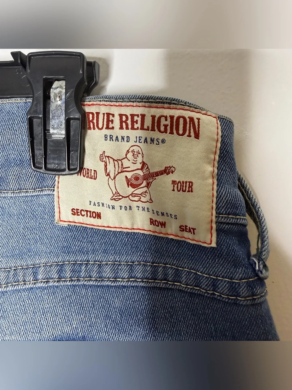 True Religion Ricky Relaxed Straight Jeans Flap Pocket Size 34